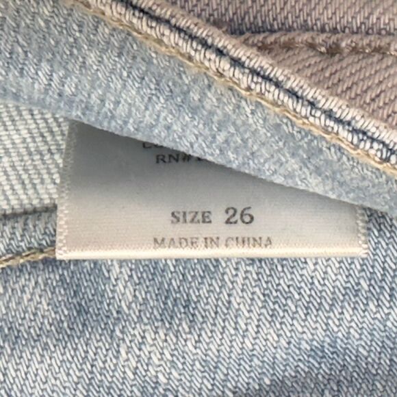 Glitzy Girlz Plus Size 26 Denim Shorts Light Blue Distressed Cut Off Frayed 1554 - Picture 12 of 13